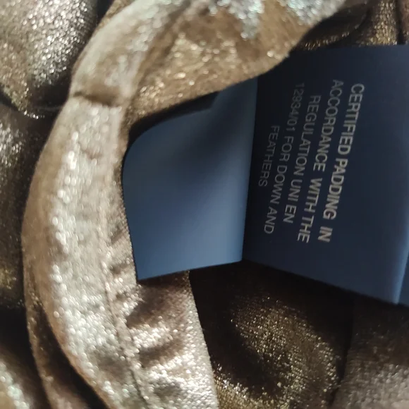 Herno Down/ Feather Fill, Ladies  Shimmering Tan/Silver Puffer Jacket/ Size 40. - Picture 9 of 17